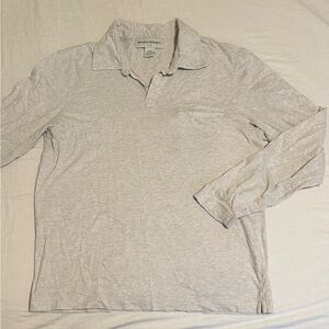 Banana Republic Light Gray Men's Polo Shirt